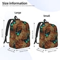thumbnail image 3 of Yiaed Vintage Butterfly Green Print Backpack, Premium Laptop Backpack, Travel Backpack for Women, Lightweight Backpacks, Comfortable Back Pack-Medium, 3 of 5