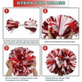 thumbnail image 5 of Pompones de porristas Lovecheer, holográficos rojos y blancos, 5 of 5