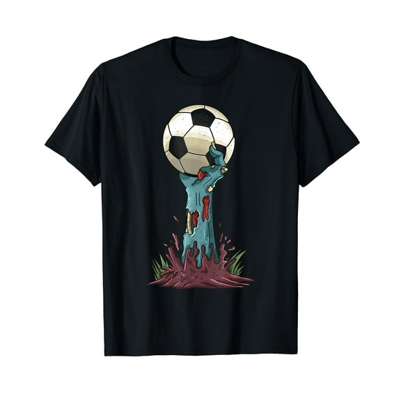 Zombie Hands Soccer Funny Horror Scary Halloween Costume Black T-Shirt Gift Top