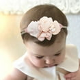 thumbnail image 4 of Laklulu Bandas florales para bebés y niñas, bandas elásticas con corona de flores de nailon para niños pequeños, paquete de 3, 4 of 5