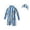 Light Blue, variant on Toddler Boy Outfits Quick Dry Striped Print Mock Neck Long Sleeve One-Piece Swimsuit And Cap 2 Piece Boys' Clothing Sets Size 18-24 Months