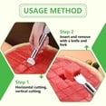 thumbnail image 4 of Weloille Stainless Steel Watermelon Fork 1 Piece, Food Grade Material Sharp Edge Reusable Rust Proof, Multifunctional Fruit Cutting Slicer Tool, for Home Kitchen Party Picnic Fruit Cutting, 4 of 8