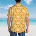 thumbnail image 6 of Daiia Flowe Chicken Hawaiian Shirt for Men Gentle Cotton Regular Short Sleeve Casual-Medium, 6 of 9