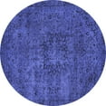 thumbnail image 1 of Ahgly Company Machine Washable Indoor Round Persian Blue Bohemian Area Rugs, 7' Round, 1 of 4