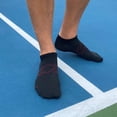thumbnail image 4 of Gildan Men's Flat Knit No Show Socks, Black/Merlot, Shoe Size: 6-12, 4 of 6