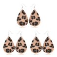 thumbnail image 3 of Sonducket 1 par de pendientes con estampado de leopardo geométrico de piel sintética adornos de joyería de moda accesorio de moda para mujeres y niñas Type1 NO1 Sonducket CBP233689, 3 of 6