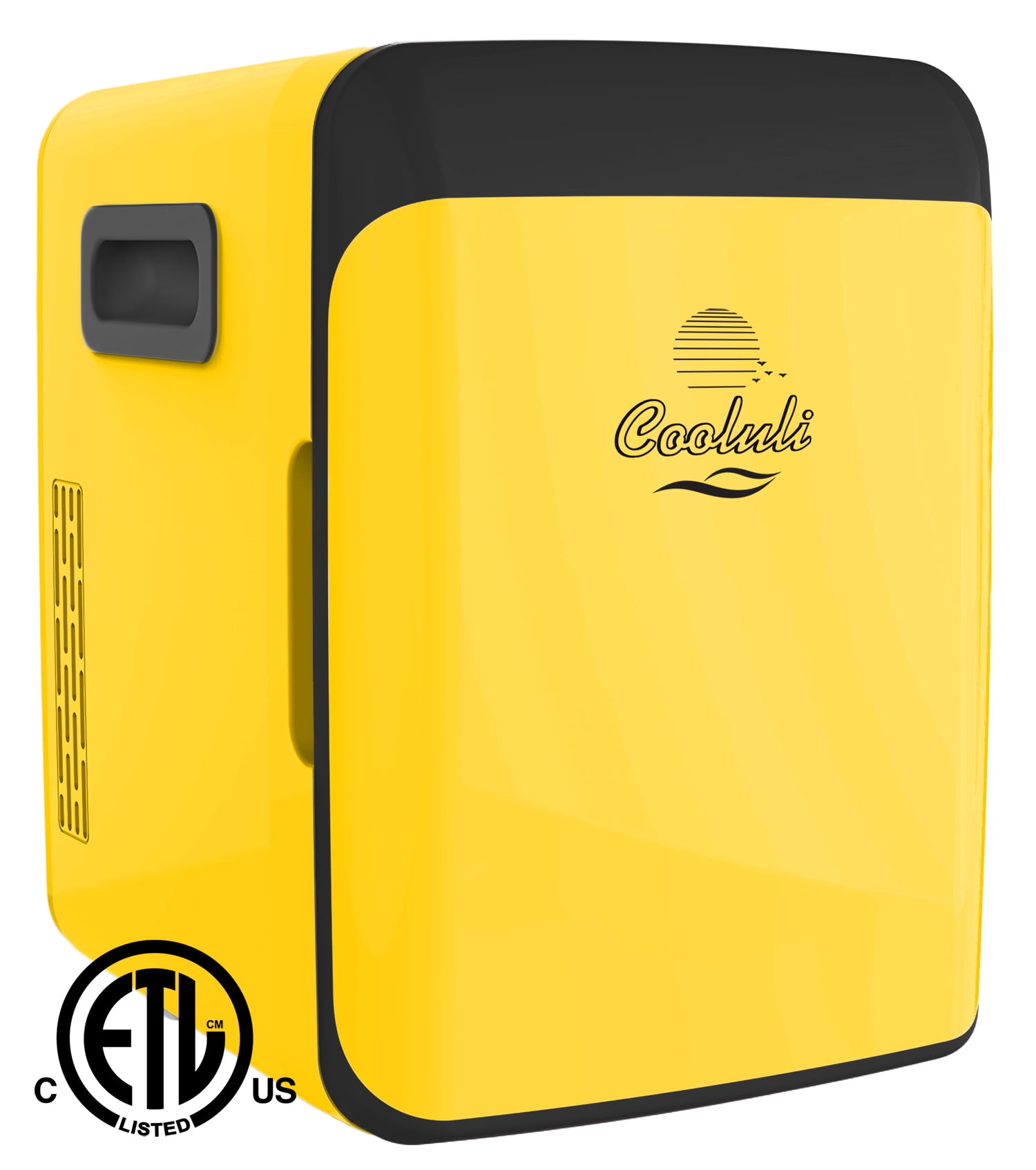 Cooluli Electric 10Liter Portable Cooler/Warmer Mini Fridge, Yellow