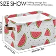 thumbnail image 4 of Watermelons Storage Basket, Durable Canvas Organizer With Handles Large Collapsible Storage Bins Boxes for Home Office - 1 Pack Home Decor, 4 of 7