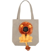 Miangastore Canvas Cat Bag Collapsible Pet Carrier 3D Lion Cat Carrier Cat Carrying Pouch Pet Bag