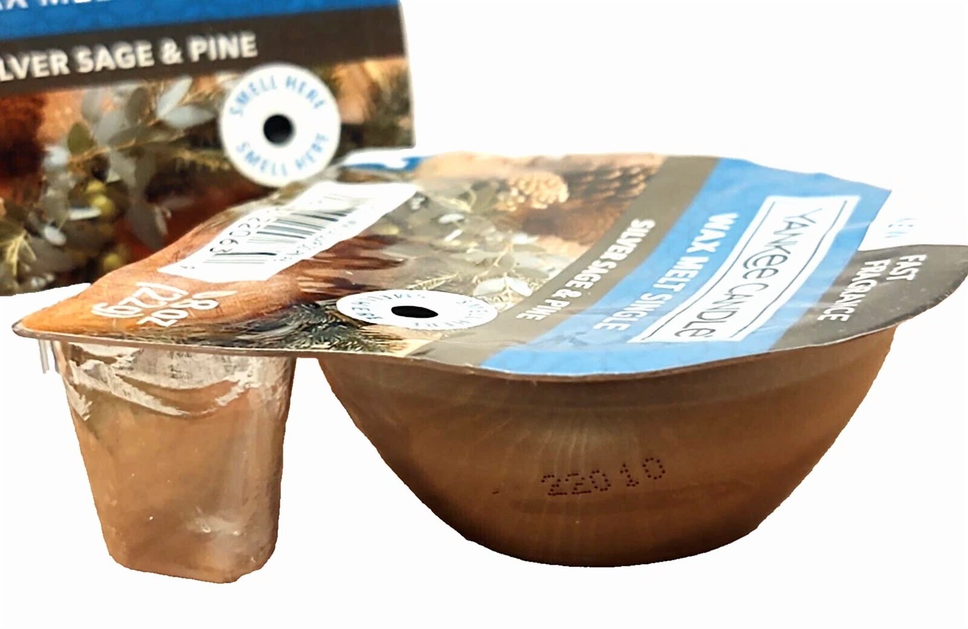 Yankee Candle Silver Sage And Pine Wax Melt Tart Singles X 2 0.8 Oz New