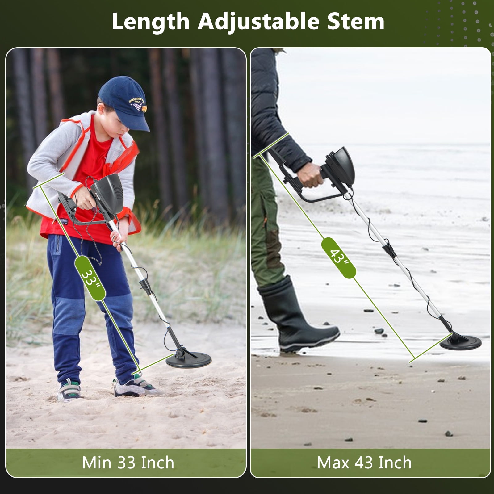 Costway Waterproof Metal Detector Deep Sensitive Search Gold Digger Hunter 6.5'' MD-4030