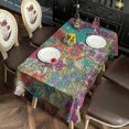 thumbnail image 6 of Pioneer Flower Floral Print Pattern Rectangle Tablecloth 60"x120",Waterproof Polyester Rectangle Table Cloth, Wipeable Spillproof Polyester Tablecloth for Dining, Camping, Indoor and Outdoor, 6 of 6