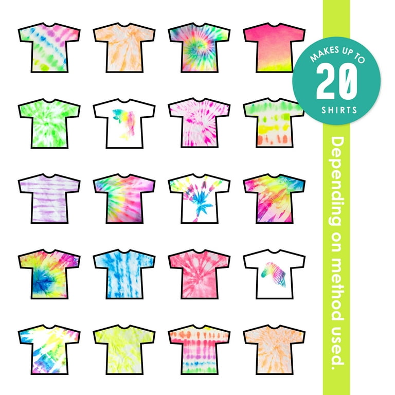 S•e•i Neon Tie Dye Kit, 8 Colors, Pre-Mixed and Ready to Use