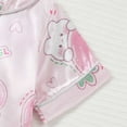 thumbnail image 5 of Zszcpp Infant Baby Girl Pajamas Outfits Set Pj'S Cartoon Print Button Down Loungewear Short Sleeve Comfortable Nightdress Sleepwear Clothes Sets, 5 of 7
