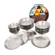 thumbnail image 5 of 16x/Set Vajilla Utensilios Vajilla reutilizable ligera Cubiertos para exteriores con bolsa de almacenamiento Tazones Platos para fiestas Picnic Viajes DYNWAVEMX Vajilla de campamento al aire libre, 5 of 8