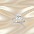 thumbnail image 2 of Mauli Jewels 1.55 Carat Princess Moissanite Natural Diamond Engagement Rings for Women 14K White Gold, Gifts for Her, 2 of 9