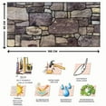 thumbnail image 6 of Dundee Deco 3D Wall Panels - Cladding, Purple Cream Stone Look Wall Paneling, Styrofoam Facing for Interior and Exterior Applications, DIY, Set of 10, Covers 54 sq ft, 6 of 10