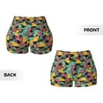 thumbnail image 5 of Xecao Angry Shark Pattern Print Workout Shorts for Women Soft Smooth Gym Yoga Scrunch Active Tennis Workout Running Shorts, 5 of 9