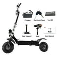thumbnail image 2 of 72V 6000W Electric Scooter Adults, up to 55 MPH, 11" Wheel Tubeless Off Road Tire, Hydraulic Suspension, Foldable Escooter with Seat, 2 of 9