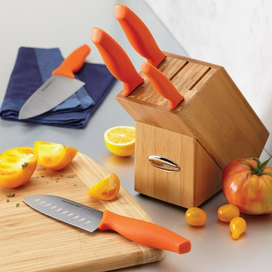 Rachael Ray Cutlery 8 Anese Stainless Steel Chef 8217 S Knife Rachael Ray Cutlery 8 Anese Stainless Steel Chef 8217 S Knife With Orange Handle And Sheath