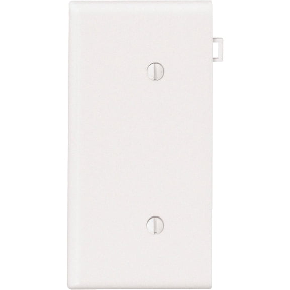 Leviton PSE14-W White Strap Mounted Blank Sectional End Wall Plate