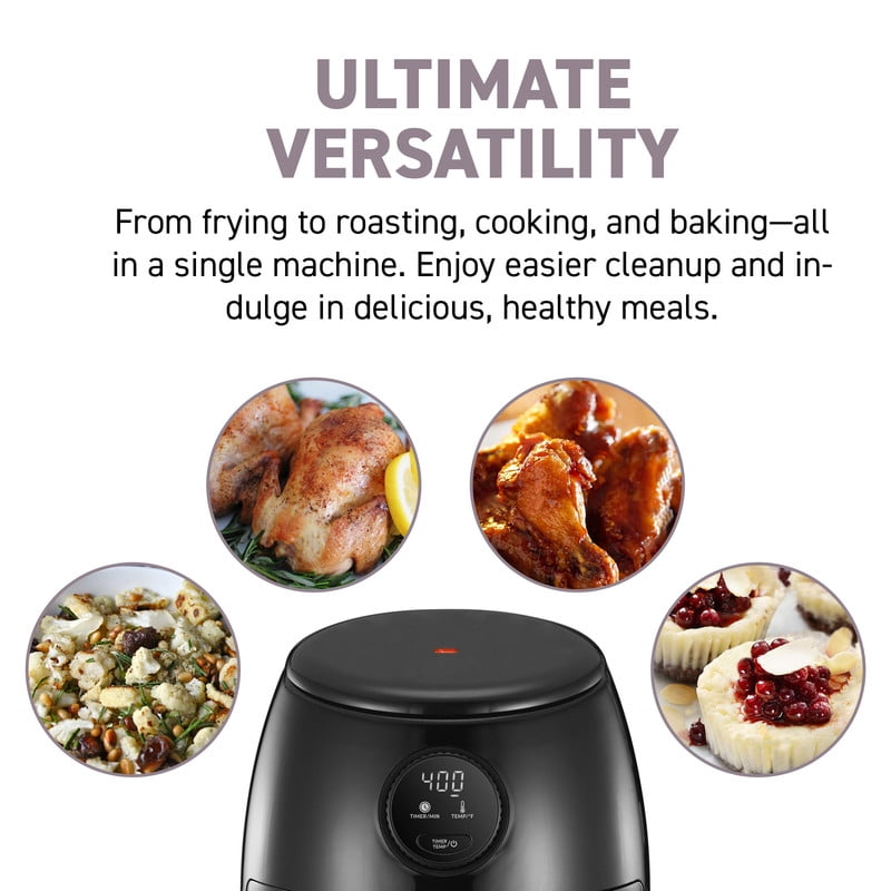 Elite Cuisine EAF1256 2Qt. Compact Digital Air Fryer