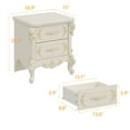 thumbnail image 5 of WIAWG Nightstand with 2 Drawers,French Provincial Furniture Bedside Table , Sofa End Tables,White, 5 of 12