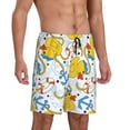 thumbnail image 2 of Xecao Ducks and Anchors Print Men's Sleepwear Shorts Pajama Bottom Lounge Short nightwear with Convenient Pockets for Relaxed Home Wear-Small, 2 of 6