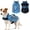 Blue, variant on Reflective Small Dog Harness Vest Removable Spikes Anti Predator Protection Breathable