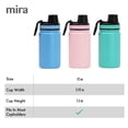 thumbnail image 5 of MIRA 12oz Insulated Kids Water Bottle with Spout Lid & Handle, Stainless Steel, Dinosaurs, 5 of 7
