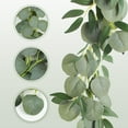 thumbnail image 3 of 10pcs 5.9ft Artificial Eucalyptus Garland with Willow Leaves Greenery Garland Faux Silver Dollar Garland for Wedding Party Table Decor Indoor Outdoor Decoration Christmas, 3 of 5