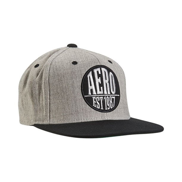 Aeropostale Mens 87 Snapback Gorra de béisbol, gris, talla única Aeropostale Gorra de beisbol