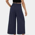 thumbnail image 5 of Women's Loose Solid Color Comfortable Fashion Casual Pants Nine Point Pants Wide Leg Pants for Women Summer plus Size Pant Suits for Women Business Casual Printed Pants for Women Casual Womens Casual, 5 of 6