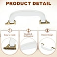 thumbnail image 3 of Uxcell Leather Luggage Handle, Replacement Strap Handle for Handbag White, Bronze 4 Count, 3 of 7