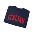 thumbnail image 3 of Italian Italy Sweatshirt Gifts Crew Neck Shirt Long Sleeve Unisex, 3 of 7