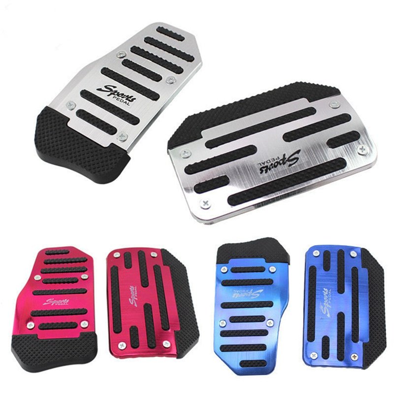 Car Pedal Cover Set, Alloy Nonslip Accelerator Pad Cover Brake Pedal