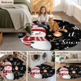 thumbnail image 5 of Round Rugs 3.3Ft, Black Snowman Christmas Round Area Rug Washable Indoor Throw Carpet, Xmas Snowflake Birds Soft Non Slip Circle Rug for Laundry Room Patio Home Decor Aesthetic, 5 of 8