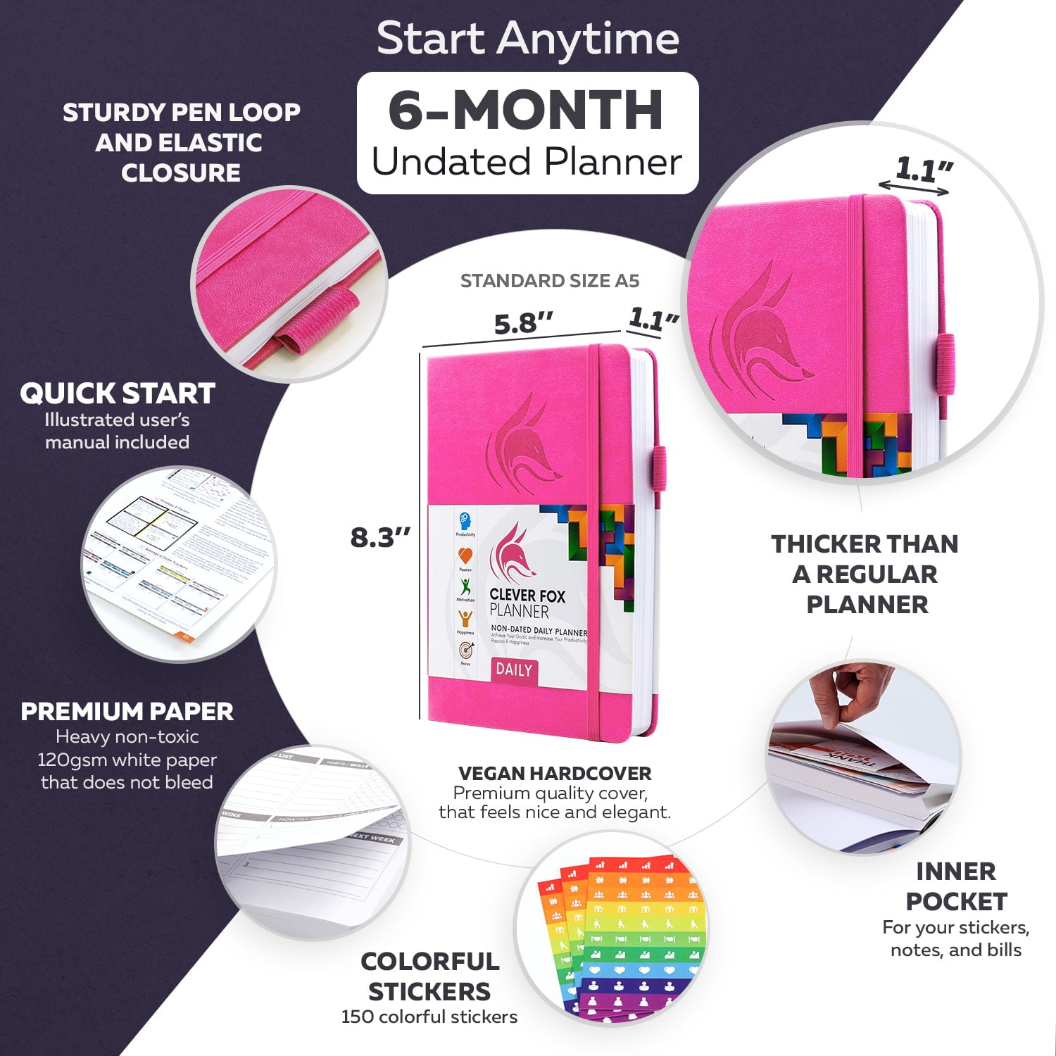 Clever Fox Daily undated planner