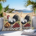 thumbnail image 5 of Waterproof Throw Pillow Covers Set of 2, 24x24 Inch Rooster Decorative Pillowcases Outdoor Pillow Slip Cushion Covers Set for Couch Tent Vintage Pastoral Animals Watercolor, 5 of 7