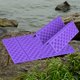 thumbnail image 4 of Cojín de espuma impermeable para jardín, para exteriores, para acampar, portátil, plegable (morado y negro), 4 of 14