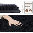 thumbnail image 5 of Softlife Luxury Soft Bathroom Non-Slip Rug Shaggy Bath Mat,24"x36",Black, 5 of 7