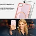 thumbnail image 5 of BENTOBEN Case for iPhone 8/ 7/ SE(2022/2020) Magnetic Translucent Matte Shockproof Anti-Scratch Protective Cover , Pink, 5 of 7