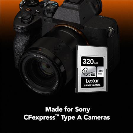 在庫残りわずか Lexar Professional CFexpress Type A カード 320GB コンパクトフラッシュ pSLCビデオ ゴージャス Sony Alpha CFe タイプA LCAEXSL320G-RNENG