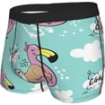 thumbnail image 2 of Retro 80S 90S Mens Breathable Boxer Briefs, Ultra Soft Sweat-Absorbent Boxer Shorts Underwear, Leisurely Sloths, 2 of 7