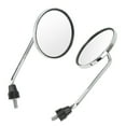 thumbnail image 2 of Handlebar Mirror, Universal Metal Alloy Waterproof Motorcycle Rearview Mirror  Plated Round 8mm Thread  For Street Bikes For ATV, 2 of 8
