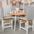 thumbnail image 3 of Grey Burlap Texture Chair Back Covers, Removable Chair Covers for Dining Chairs Set of 4, Washable Chairs Slipcovers Back Seat Protector for Wedding Party 19"x20", 3 of 9