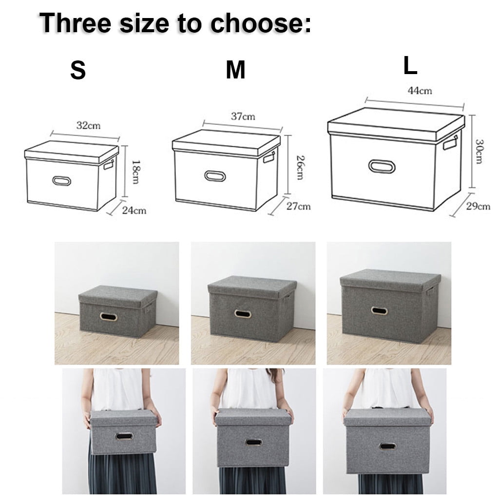 Drawer Storage, Storage Box Linen Fabric Clothing Basket Bins Toy Box Organizer, Storage Drawers