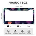 thumbnail image 3 of 2 PCS Cute Navy Decorated Cactus Tree Christmas Lights License Plate Cover Tropical Plants Cactus Flowers Succulent Car Tags Frames Holder Quality Aluminum Funny Cute for USA Canada Vehicles, 3 of 6