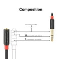 thumbnail image 4 of J&D 3.5mm to 1/4 Inch Audio Adapter, Gold-Plated TRS Connector, Stereo Cable, 3 ft, 4 of 8