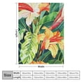thumbnail image 4 of WERPE Tropical Flowers Throw Blanket Seamless Exotic Floral Pattern Bird of Paradise Decorative Soft Warm Cozy Flannel Plush Throws Blankets for Toddler Dog Cat White, 4 of 6